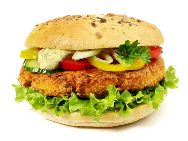 istock Vegetarian Tofu Hamburger - Fast Food 1919225144