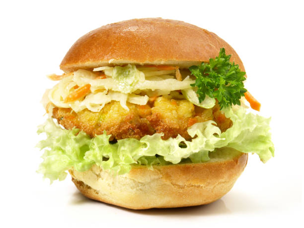 istock Vegetarian Tofu Hamburger - Fast Food 1919225153