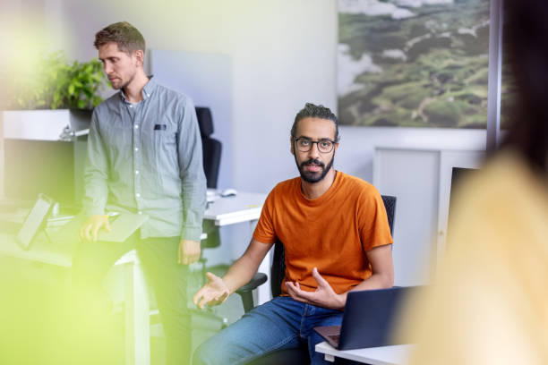 istock Middle Eastern businessman discussing during a meeting at startup office 1919228817