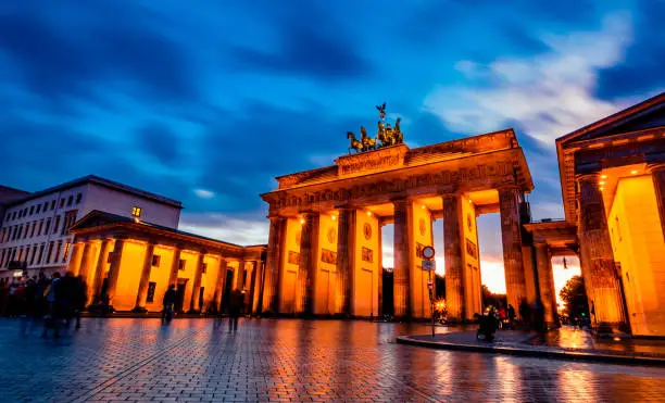 Photo of Beautiful Brandenburg Gate at evening