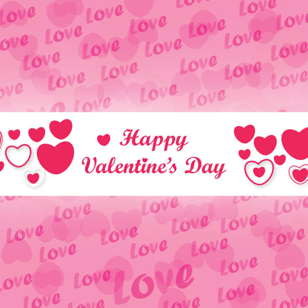 happy Valentine Background Valentine's Day - Holiday, Backgrounds, Happiness, Heart Shape, Cheerful Valentines Day Images stock illustrations