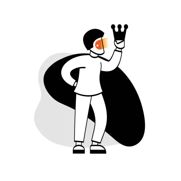 Vector illustration of Fictional Character Success