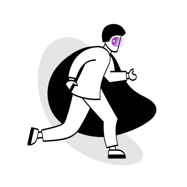 Vector illustration of Fictional Character Running