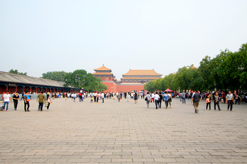 Chinese Flag in forbidden city