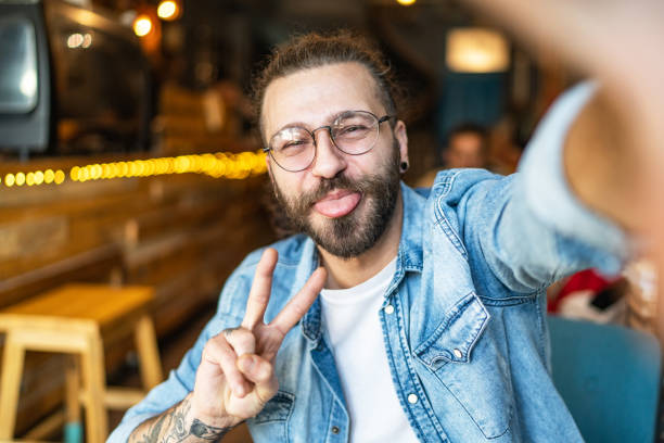 istock Young man taking selfie or having video call 1919374958