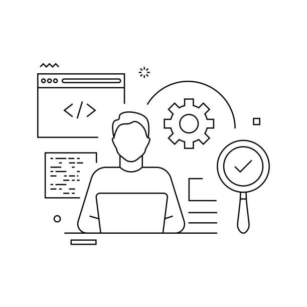 5,900+ Software Developer Line Drawing Stock Photos, Pictures & Royalty ...
