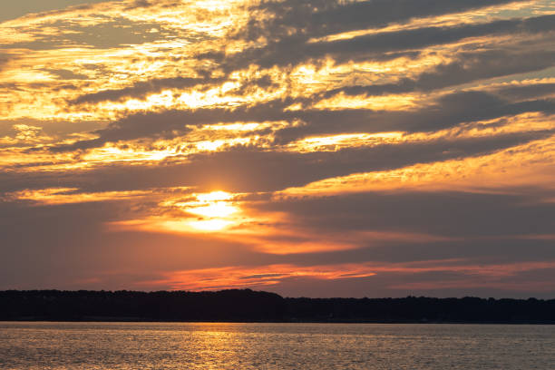 istock A fiery sunrise over water 1919396563