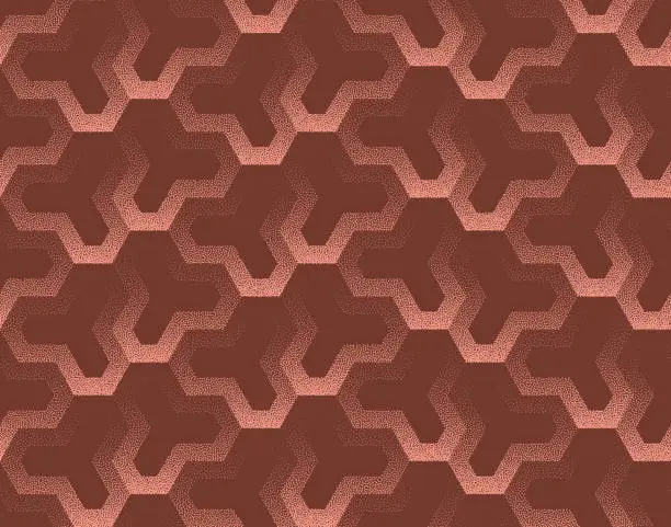 Vector illustration of Arabic Style Geometric Lattice Seamless Pattern Trend Brown Abstract Background