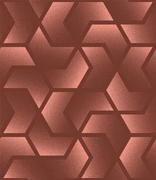 Vector illustration of 1950s 1960s 1970s Funky Vector Seamless Pattern Trendy Brown Abstract Background