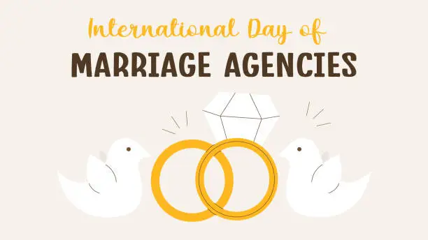 Vector illustration of Simple vector illustration of world marriage agency day