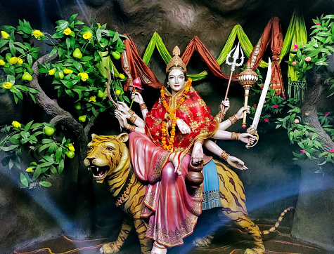 Happy Navratri, Durga Pooja, Maa Durga face