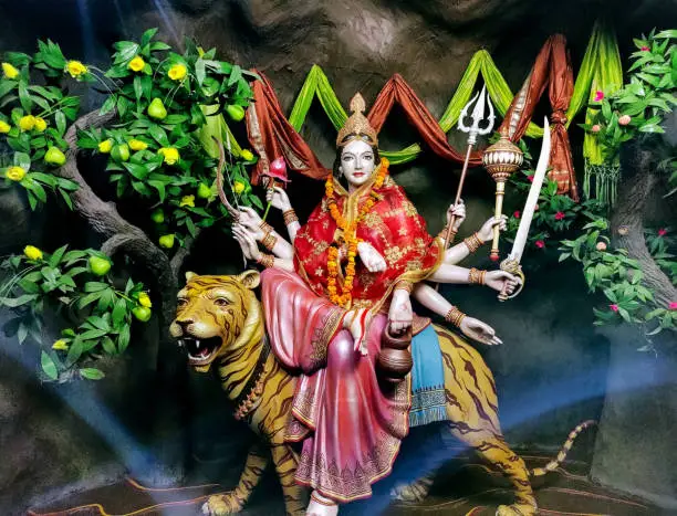 Chandraghanta Devi for the third Navadurga at mata vaishno devi temple, Vrindavan