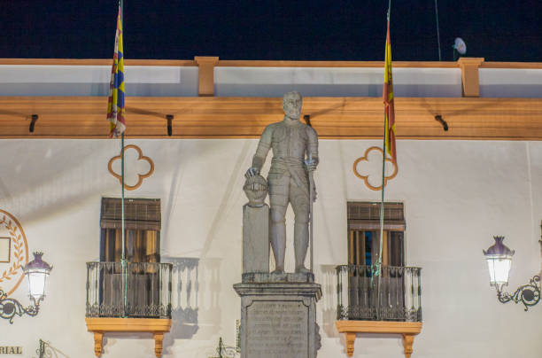 hernando de soto statue, 16th century north american explorer - hernando desoto - fotografias e filmes do acervo