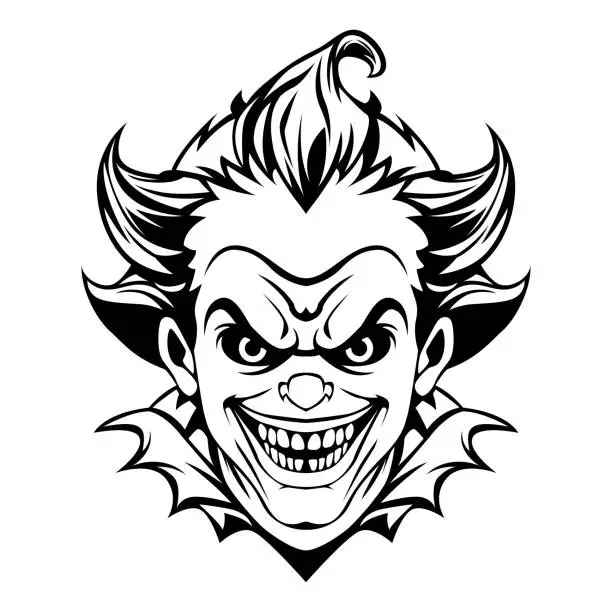 Vector illustration of Baseball Bull mascot drawing black and white vector