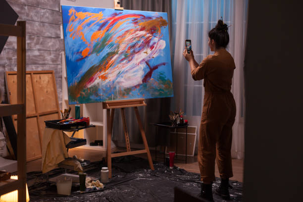 istock Colorful painting on canvas 1919555425