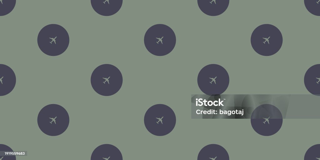 Airplan Vector Pattern Airplane Symbols Pattern Stock Illustration - Download Image Now - Air ...