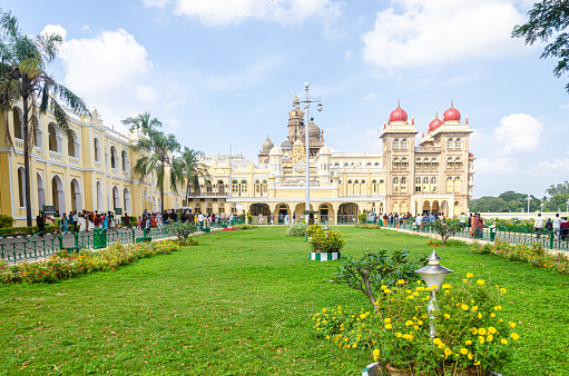 Majestic view of the Mysore Palace.