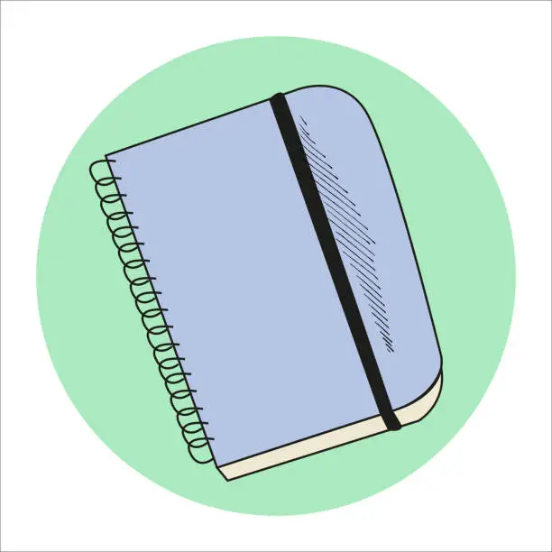 Vector illustration of notebook, notepad, sketch image. vector image, for stickers, posts