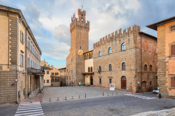 istock Piazza Liberta square in Arezzo, Italy 1919637659