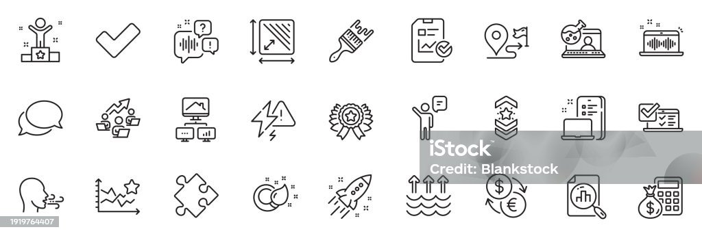 Icons Pack As Startup Rocket Work Home And Paint Brush Line Icons For ...