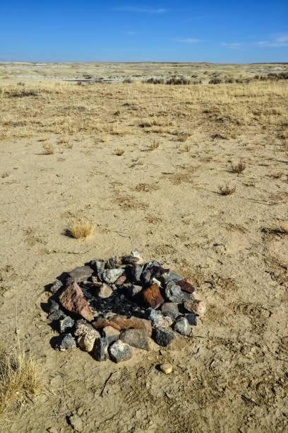 istock Old Native American Desert Stone Bonfire in New Mexico 1919796849