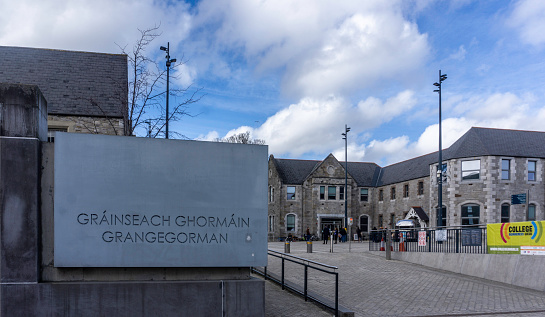 The entrance to the campus of the Technological University Dublin in Grangegorman, Dublin, Ireland.