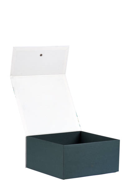 istock beautiful red gift box with open lid with side view and space for text on white background image 1919809560