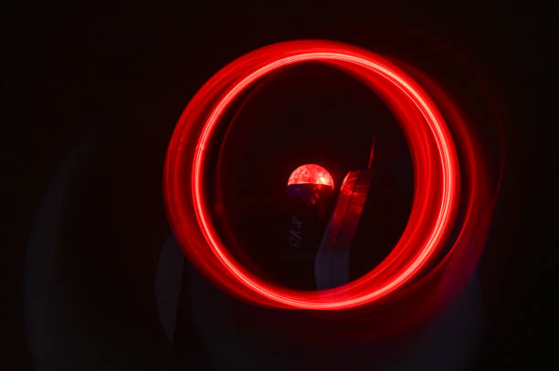istock The dark background is an abstraction of red circles. 1919833663