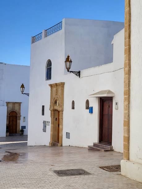 rabat, kasbah des oudayas, morocco - kasbah des oudayas - fotografias e filmes do acervo