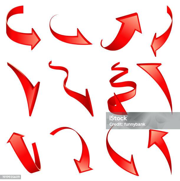 Direction Hand Red Red Direction Symbols Stock Illustration - Download Image Now - Arrow ...