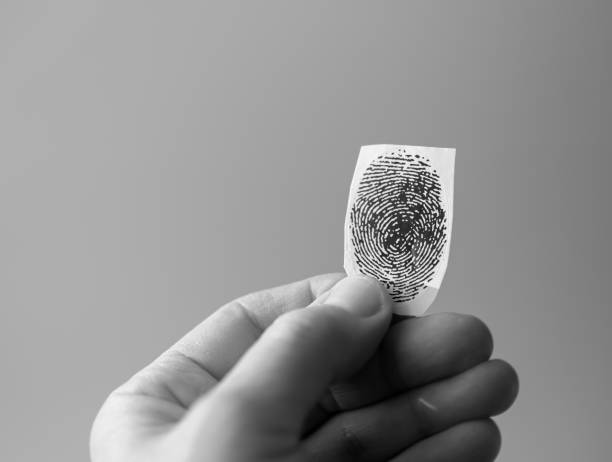 istock Fingerprint on paper. Person's hand. Human identity concept. 1919939799