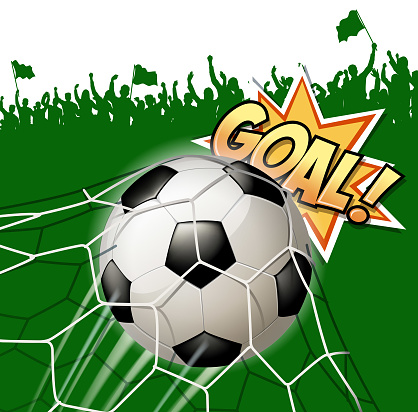 Drawn of vector year of soccer goal sign. This file of transparent and created by illustrator CS6