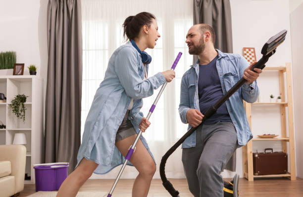 istock Couple enjoying housekeeping 1919963647