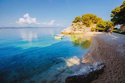Incredible place of the calm Adriatic Sea. Location Makarska riviera, Croatia, Dalmatia region, Balkans, Europe. Scenic image of most popular european travel destination. Discover the beauty of earth.