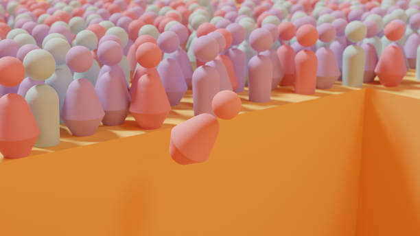 istock Crowed gathered around hole woman figure falling mid height 1920097026