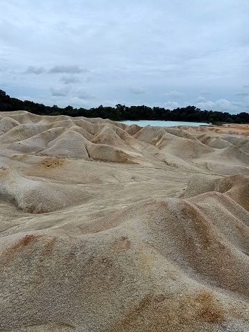 A pile of sand from mining