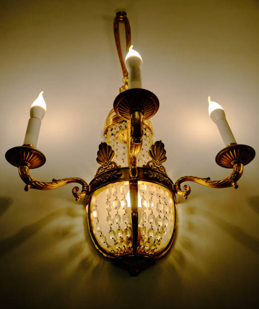 istock Vintage style lamp hanging on the wall. 1920147043