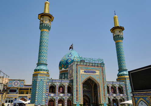 Tehran (Teheran) , Iran-June 25, 2023:Emamzadeh Saleh Mosque, traditional shia, Emamzadeh Sale mosque in tehran.