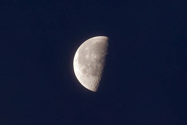 Last Quarterl Moon from David, Florida stock photo