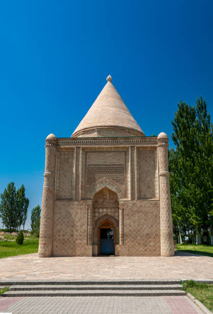 istock Aisha-Bibi Mausoleum, a 12th-century Karakhanid architectural, museum beneath its ornate terracotta-adorned dome. 1920183311