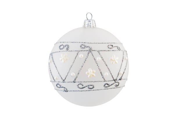 istock White Christmas ball isolated on white background with clipping path 1920201304