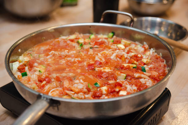 istock Fresh Tomato and Zucchini Sauce in Skillet 1920209926