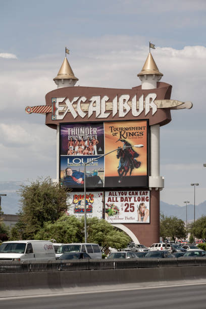 Las Vegas, Nevada, United States - 16 Jun 2009: Excalibur Hotel and Casino sign.