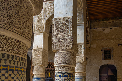 FES, MOROCCO - Famous Nejjarine foundouk in the medina of Fes, Morocco