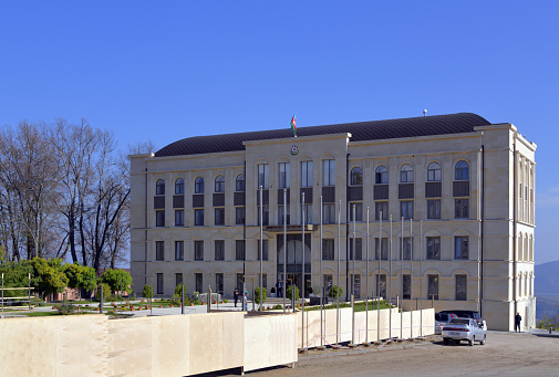 Shusha / Şuşa, Karabakh, Azerbaijan: Special Representation of The President of the Republic of Azerbaijan In Shusha District headquarters, the main local government building.