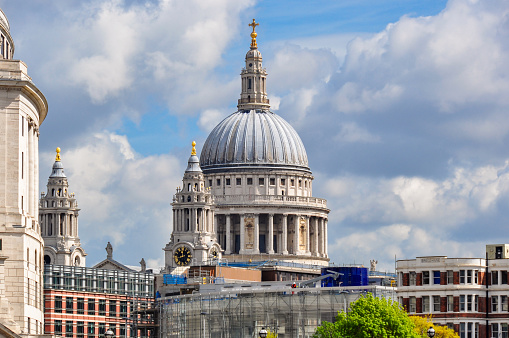 St. Paul's cathedral dome in London, UK