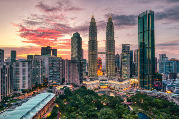 Kuala Kumpur Skyline at Dusk - foto stock