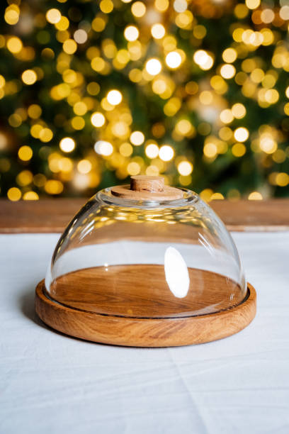 istock Round wooden oiler with glass lid, kitchen utensils. 1920392643