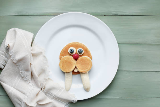 istock Pancake walrus or children with banana and blueberries 1920406294