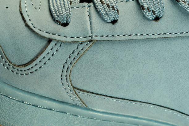 istock Light blue demi-season leather boots 1920407345